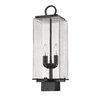 Z-Lite Sana 2 Light Outdoor Post Mount Fixture, Black And Seedy 592PHMS-BK